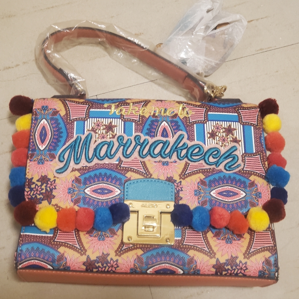 Colorful Satchel purse with strap